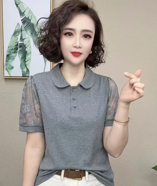 2025新品洋气百搭时尚气质减龄显瘦短袖女T恤上衣#85112