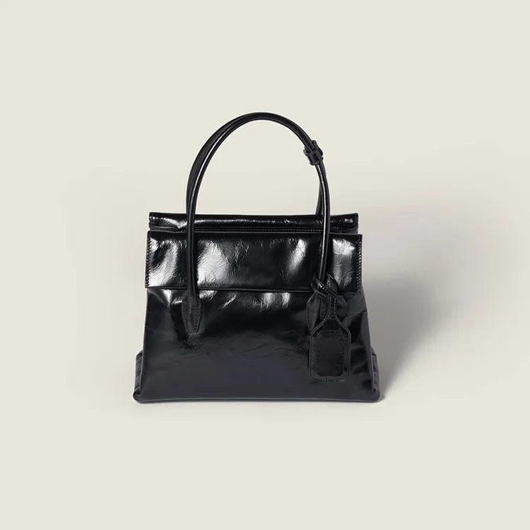 元英同款Solitaire意大利进口油蜡皮革手提包(含吊牌背带)YG1011