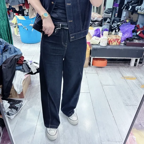 新款固洗超温柔好穿小直筒牛仔裤8929欧美