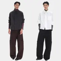 Nothingnoth25AW | 弧形盖片门襟双色衬衫