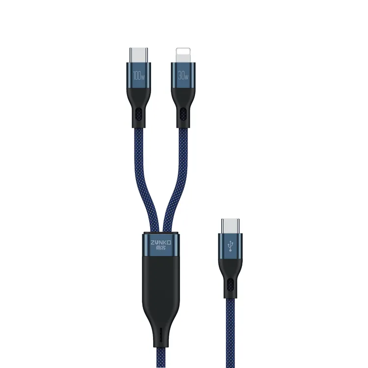 尊客GS11-CL 光速11号 C TO CL 一拖二闪充数车载编织双头便携