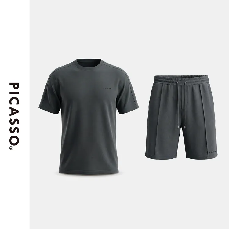 picasso/毕加索 休闲高级感男装短袖短裤套装 1315
