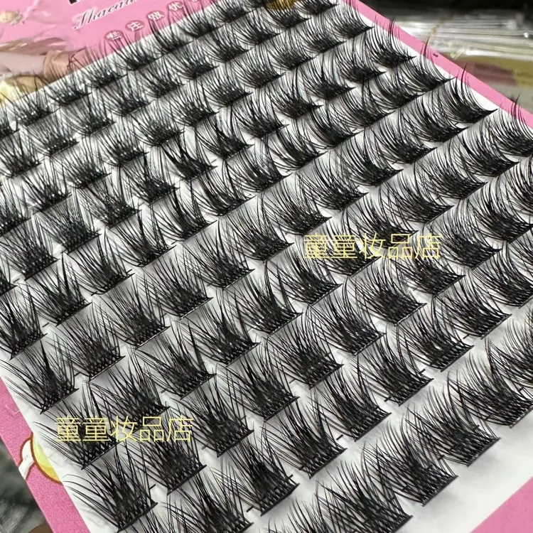 新款十排火焰加宽浓密夹心假睫毛自然仿真卷翘柔软芭比睫单株眼睫