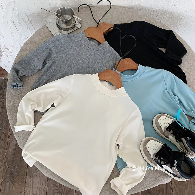 my8105 童装男童韩版简约长袖t宝宝百搭上衣服饰