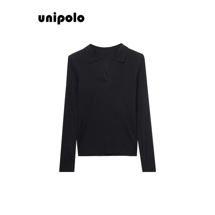 UNIPOLO（秋冬好内搭）软黄金山羊绒上身软糯V领女士针织衫可机洗