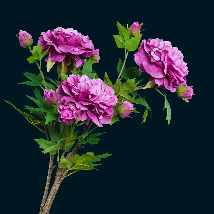 新 美筑里高档大牡丹假花仿真花摆设高级感逼真塑料花装饰花卉