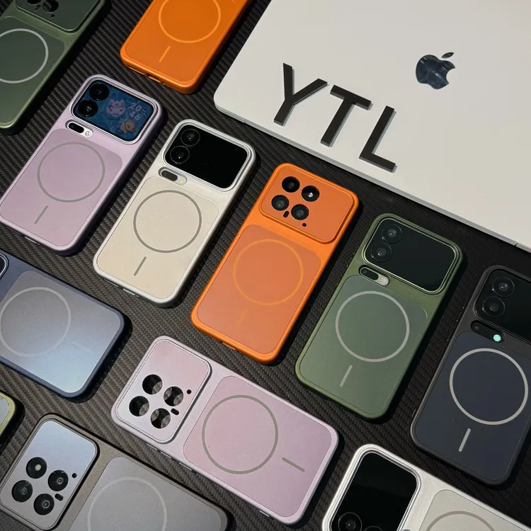 雅天立高级纯色磨砂磁吸适用小米17promax/15手机壳14防摔vivoppo