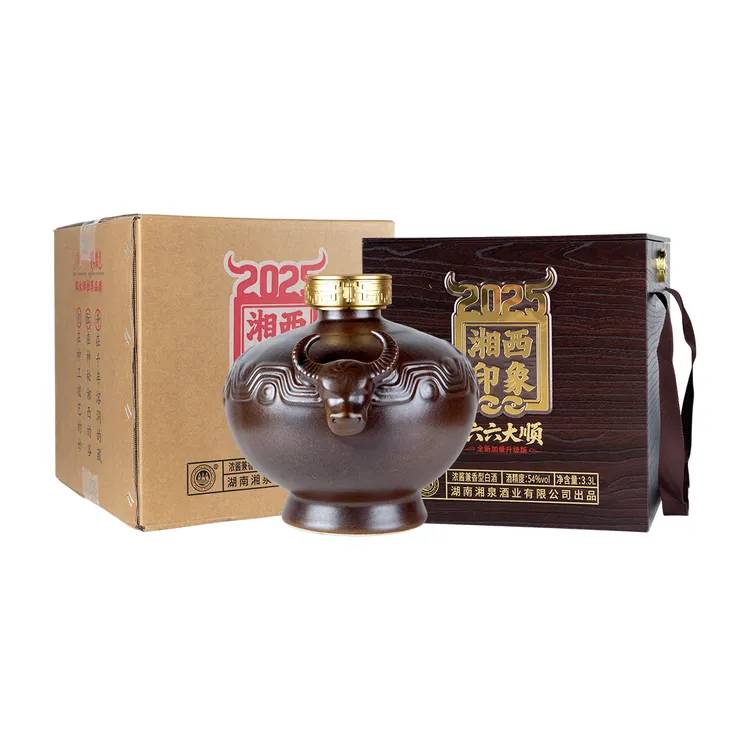 凤凰情湘泉酒业 湘西印象六六大顺浓酱兼香型白酒54度3.3L
