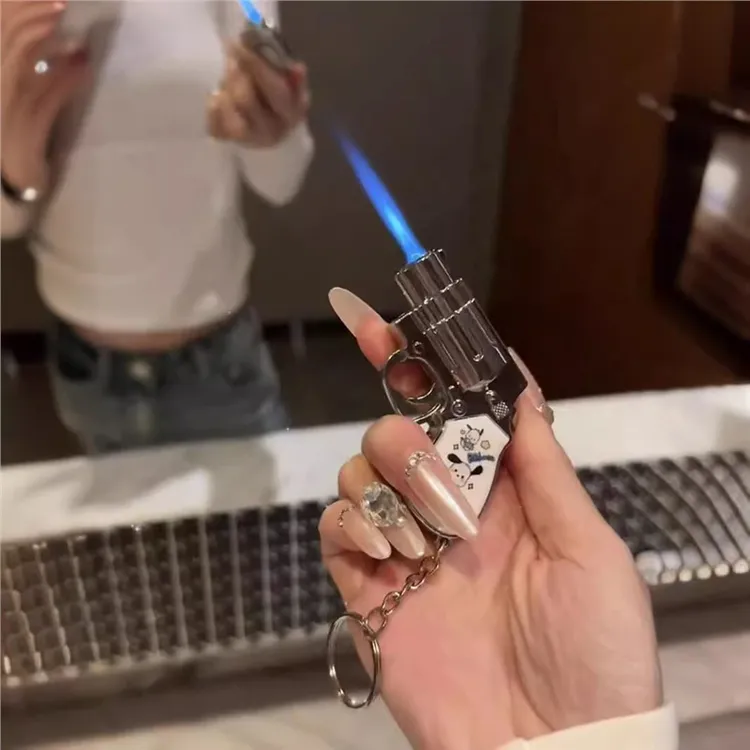 三丽鸥可爱打火机高颜值创意个性防风充气送男友礼潮防风打火机