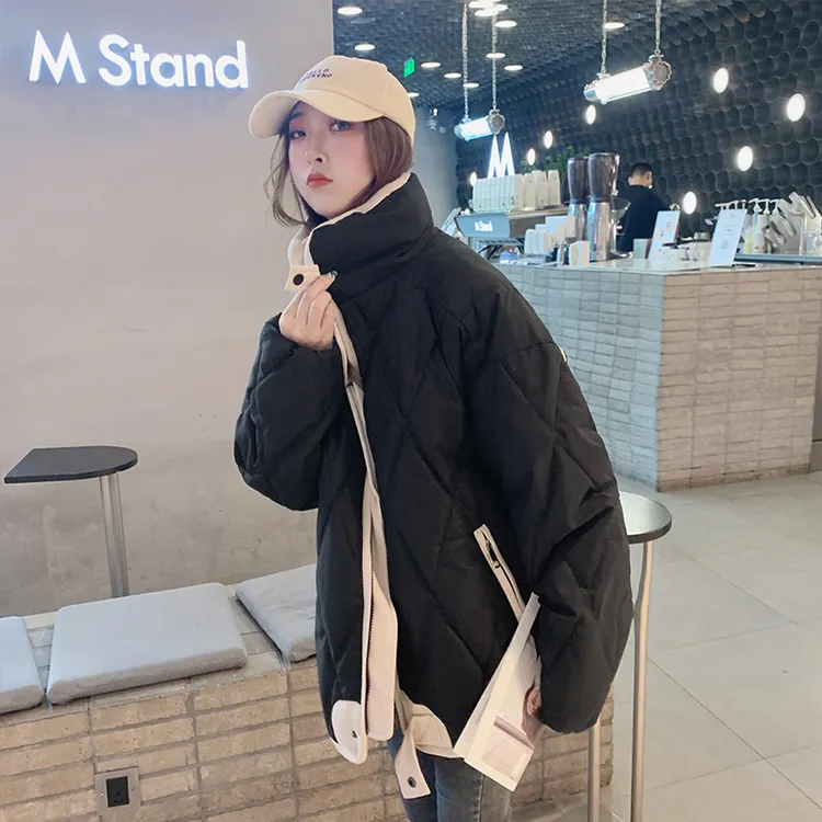 【男女同款】韩系菱格短款棉衣棉服女2025年新款潮秋冬季外套女夹棉棉袄子情侣