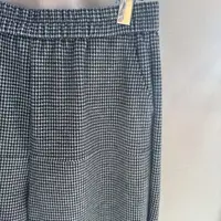 1236秋季新款时尚雅丹潮款经典格子高腰大码显瘦女哈伦裤