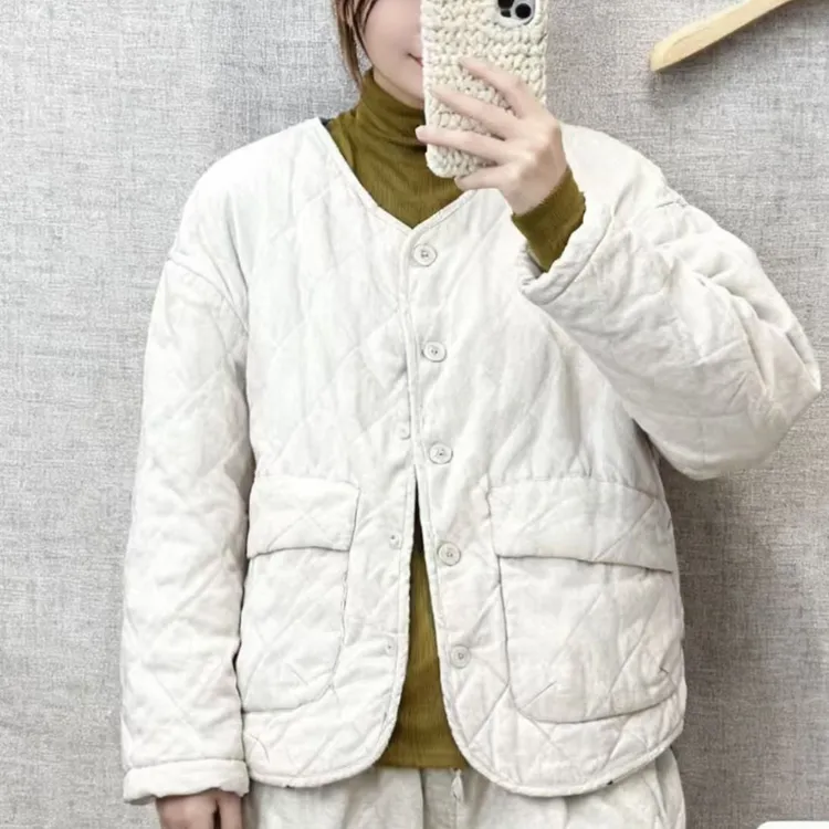 宽松百搭休闲加厚秋冬棉服大口袋短款保暖外套