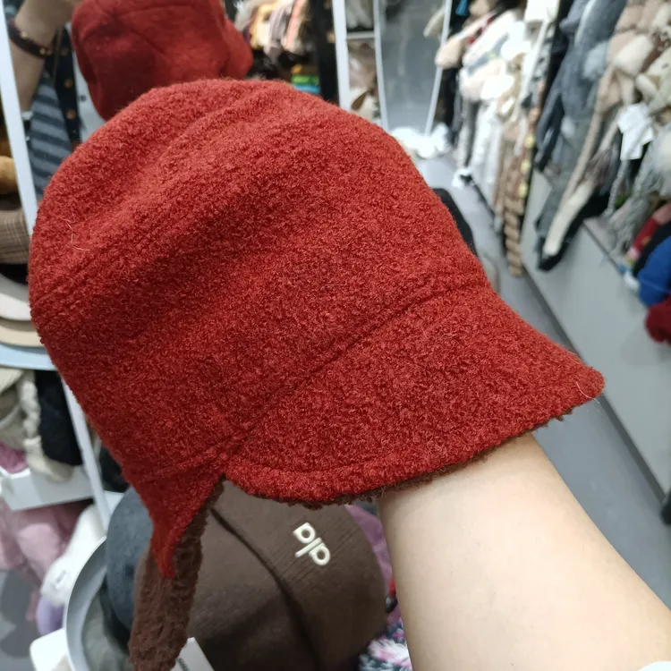 女雷锋帽鸭舌帽无檐帽子冷帽贝雷帽包头帽秋冬短檐