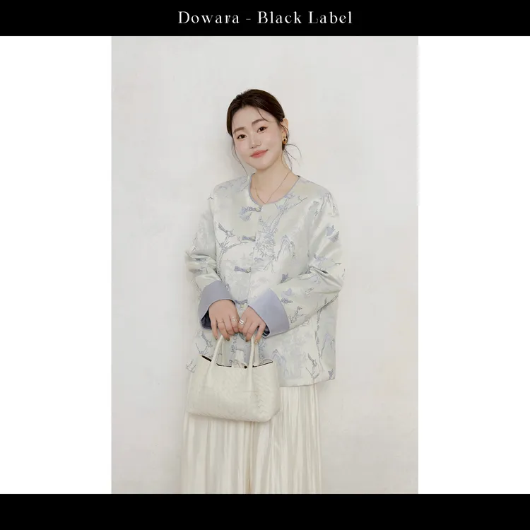 现货大婉酱黑标【红毯系列/晚山云影】新中式山海绸刺绣秋外套8871D