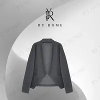 【容雨RYHOME】羊毛醋脂V领短款休闲外套253W2506