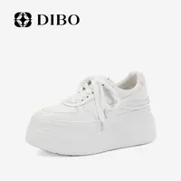 DIBO GENRE 纯白云阶 经典简约款双色小白鞋系带休闲鞋25318290