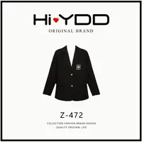 YDD•「Z-472」秋款简约时髦显瘦西装领拼接单排扣西服外套MM-511