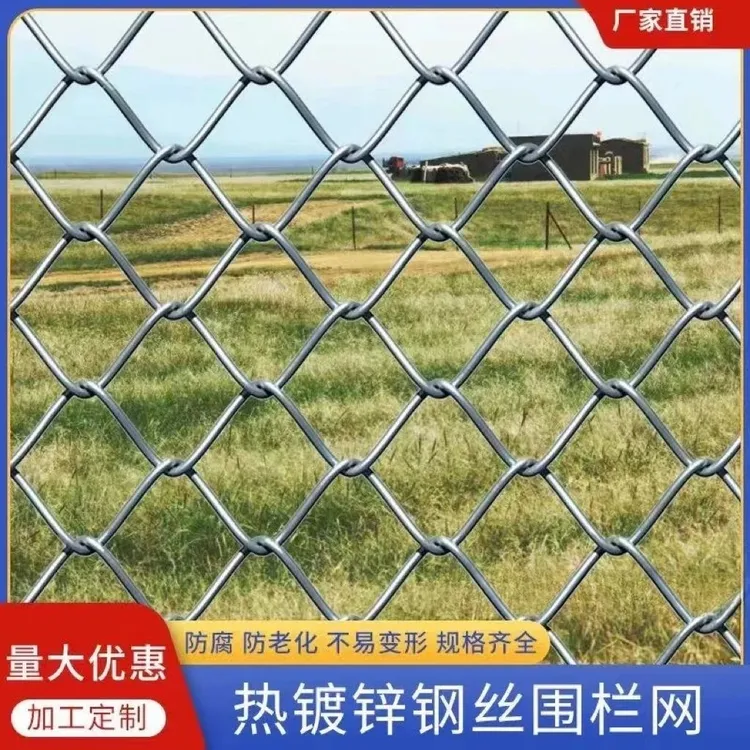 热镀锌勾花网铁丝护栏网围栏防护网钢丝养殖牛羊猪栅栏果园圈地网