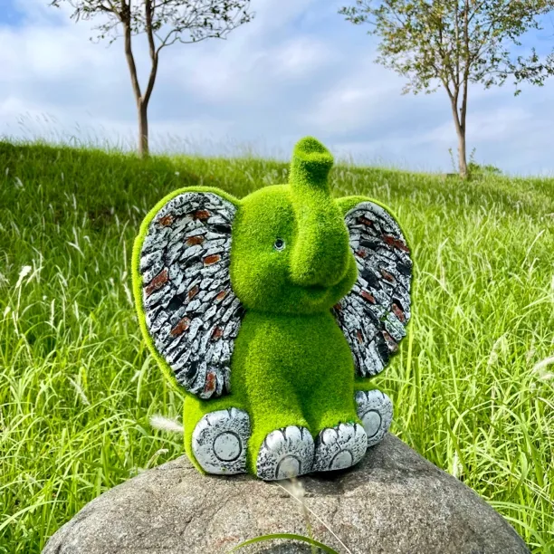 仿真植绒草皮大象落地大摆件青蛙户外花园园艺用品庭院幼儿园动物