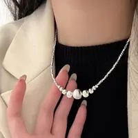 【加长版45+5cm】渐变猫眼百搭碎银子项链（赠延长链