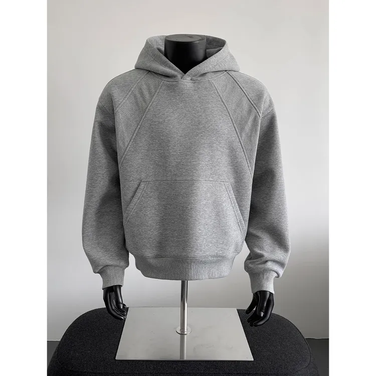 cleanfit解构拼接连帽卫衣男款秋季潮牌宽松400g重磅boxy正肩上衣