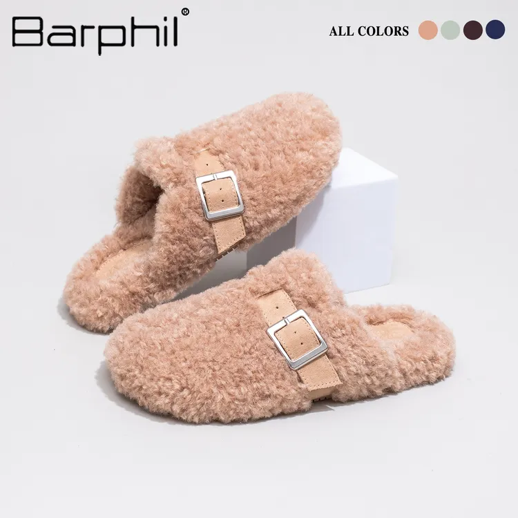 Barphil拖鞋女2025新款秋冬季室内家居棉拖包头防滑百搭保暖轻奢