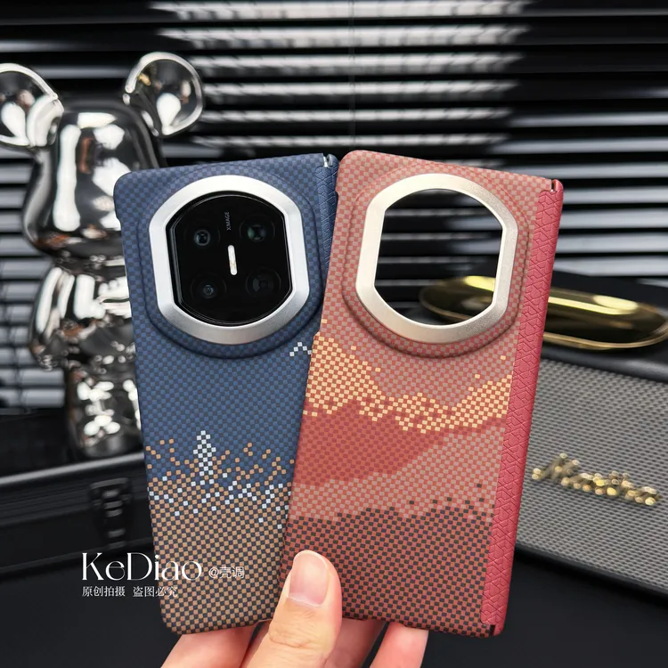 超薄适用华为MateX7全包防摔X6高级碳钎维纹磁吸充电X5折叠手机壳