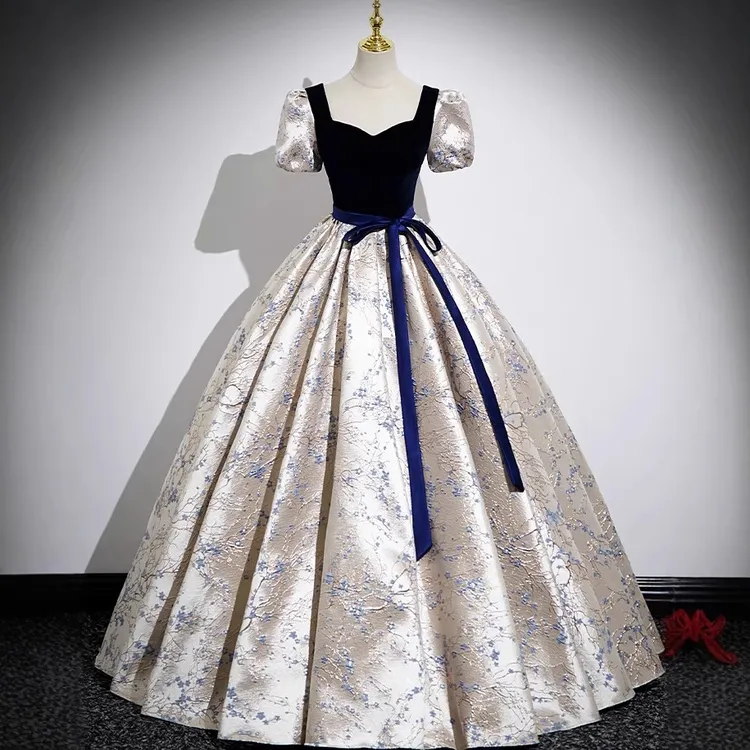 合唱演出服学生毕业钢琴艺考晚礼服生日派对蓬蓬裙宴会主持人礼服