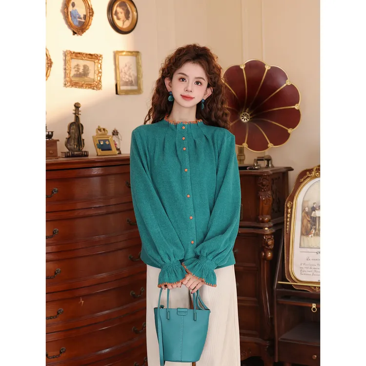 陈大器【远山如黛】港风复古设计感宽松百搭打底T恤上衣JM8326227