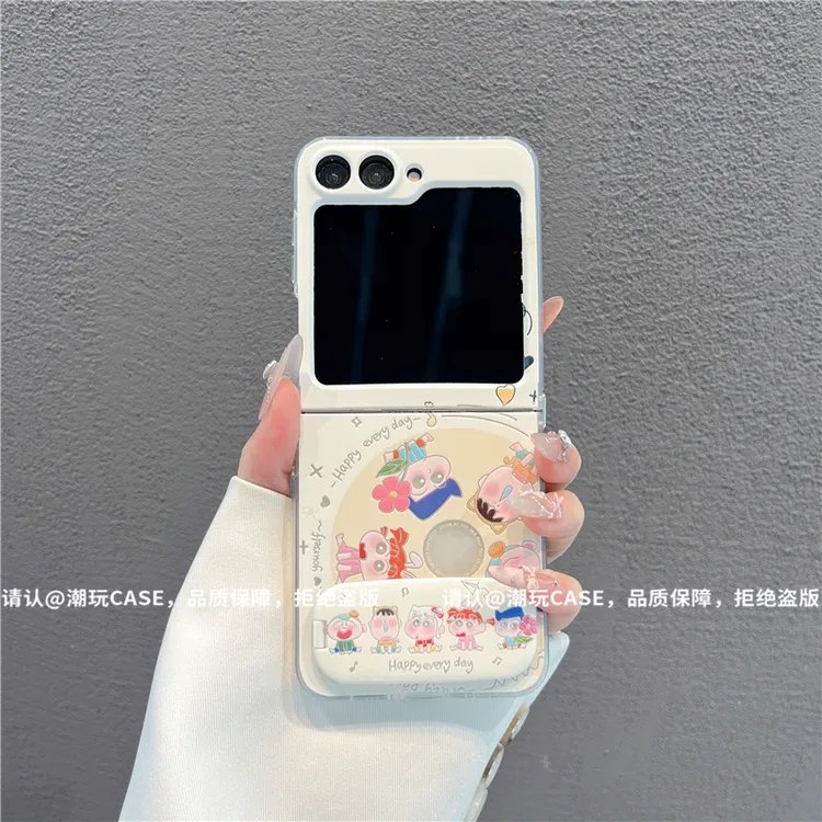 透明折叠壳适用华为荣耀/OPPO/VIVO/小米/华为三星zflip6-5手机壳