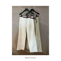 SEER CHUN“两色极简裤”加绒直筒裤 60437