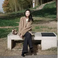 QIQIFUR 简约款水貂皮草外套女冬轻奢高级感粉色貂皮大衣