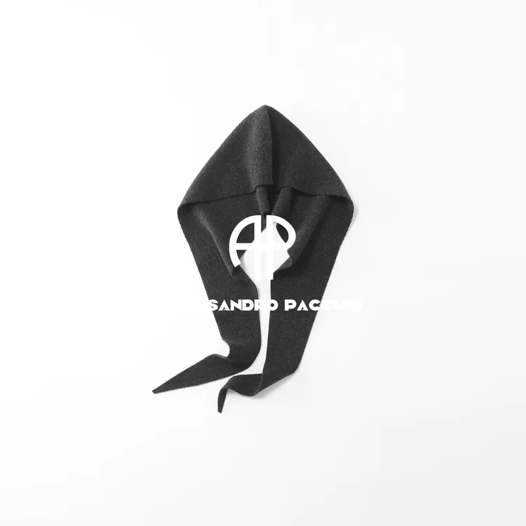 AP洛哥61001AM灰色100羊绒时尚百搭二合一三角巾帽子