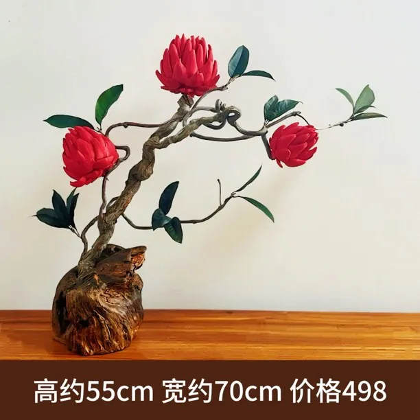 天然植物 创意高端花艺高档客厅干花永生花实木摆件(真花)(新品)