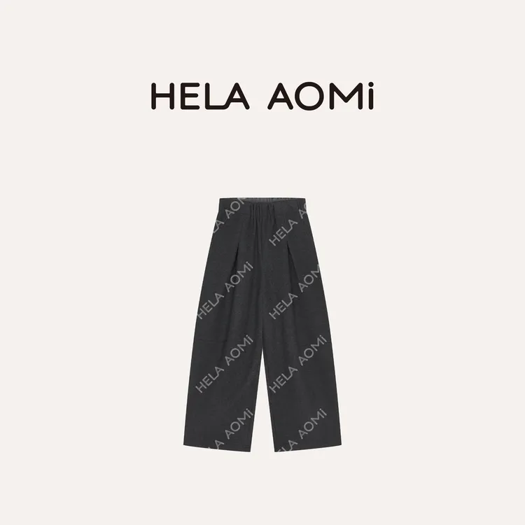 HELA AOMI “时髦气球裤”绵羊毛九分阔腿裤通勤风休闲裤CY5CC61439