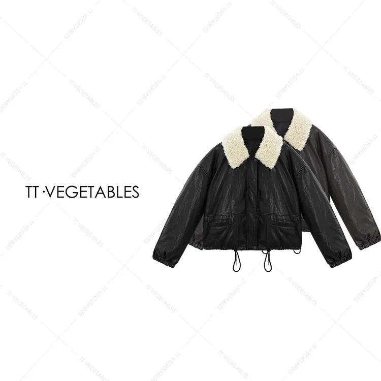 噢芬/小个子 【洲瑾】鸭绒毛毛领轻薄皮衣款羽绒服外套522571