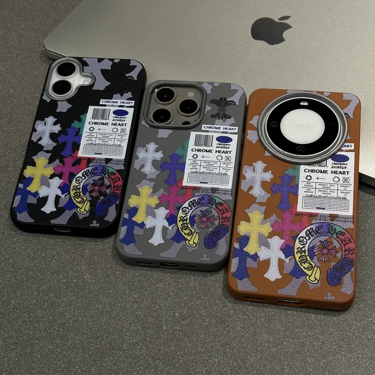 夕与空彩色十字金属框适用iPhone16promax华为P70oppo小米15vivo