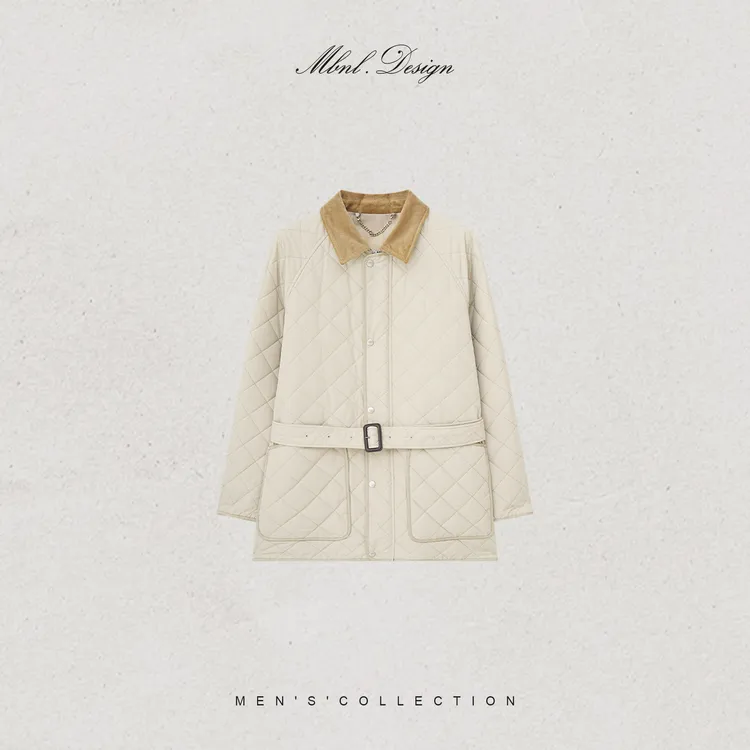 MBNL-F「R.mas 菱格」秦磊男装棉定纺3M新雪丽中长款外套LL-WWT0310