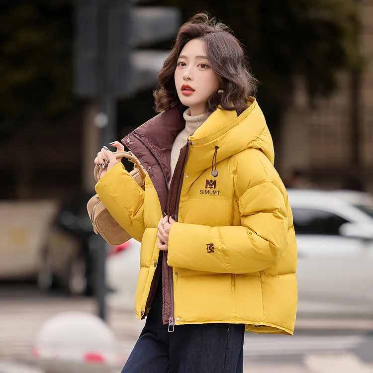 羽绒服加厚女2025冬季新品短款时尚休闲连帽保暖百搭厚外套ＷＷ2561