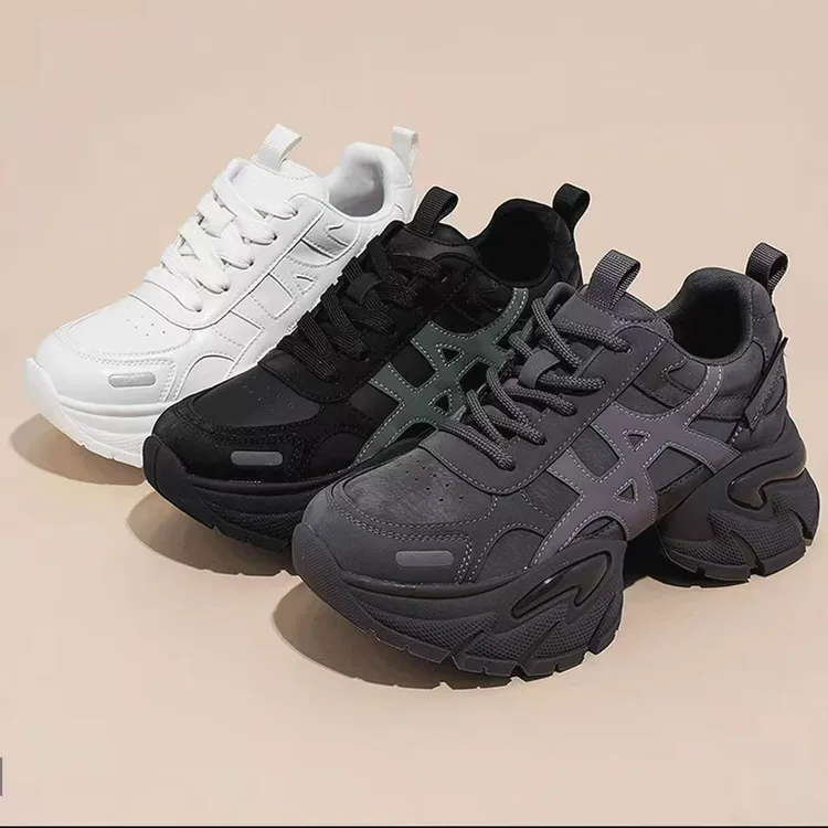 2025秋冬季新款厚底休闲老爹鞋女运动鞋增高百搭单鞋女鞋 8836