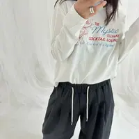 韩版时尚百搭宽松印花长袖女圆领大象T MOR 0529