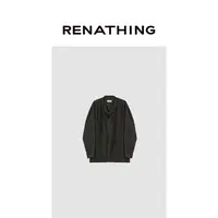 【RENATHING】抽绳荡领休闲衬衣