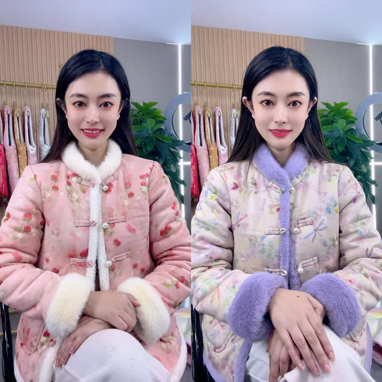 现货品质新款棉衣冬季中式民族风棉服上衣加绒加厚网红拜年服加厚