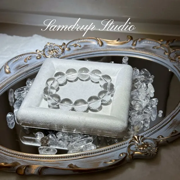 【桑珠Samdrup】特级精品天然白水晶手串约16mm 清澈透亮