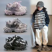 厚底老爹鞋2025年春秋爆款软底防滑女宝时尚百搭男童单鞋YY-2933