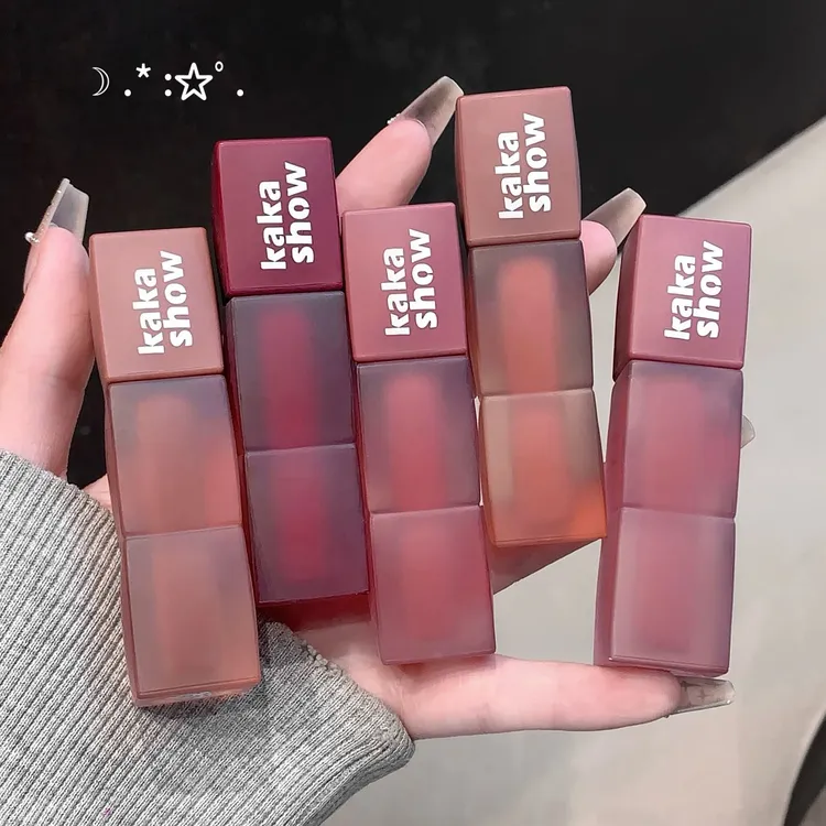 kakashow粉雾心慕唇釉雾面持色口红红唇显白口红棕裸色丝绒唇泥