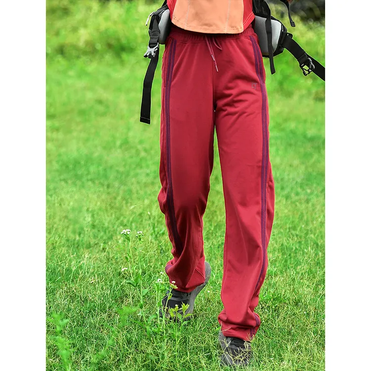 北京森林户外原创休闲450G全棉直筒宽松显瘦复古文艺阔腿长裤女式