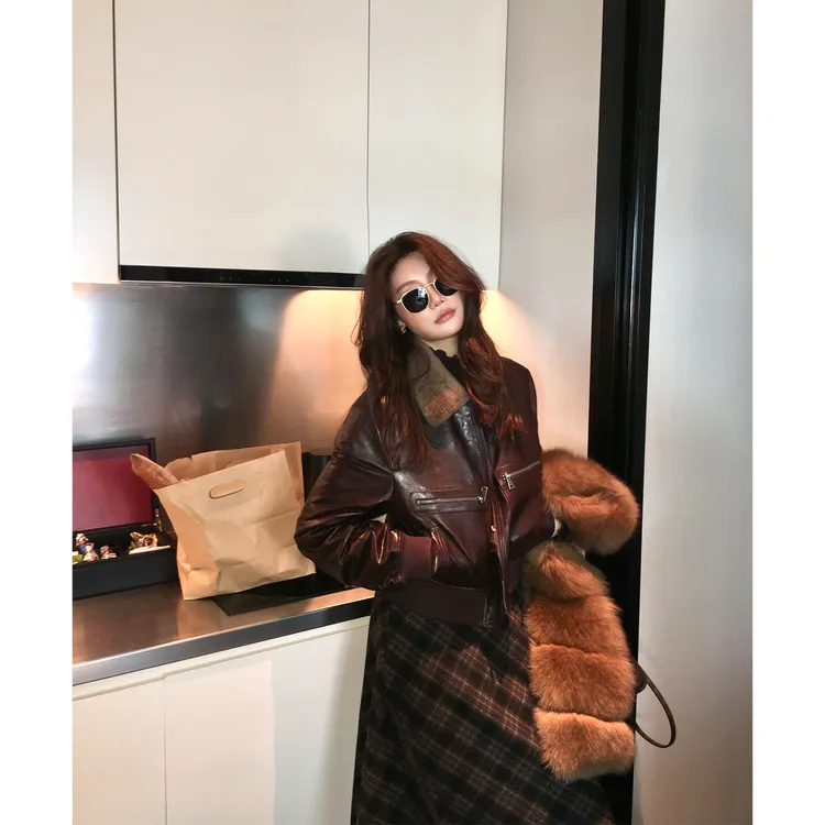 【ALONE SAVOR】龍喜儿 孤雁 秋冬高级感翻领90鹅绒羽绒服C324