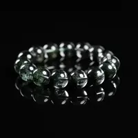 本真 | "森冬"大传承级臻品高段位水晶"聚宝盆"绿幽灵14mm+手串