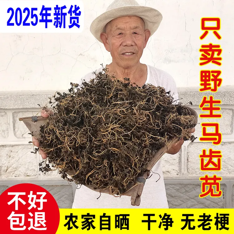 25新货自然晒干马齿苋菜干货野生马齿笕菜食用中药材泡澡包邮